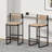 Set of 2 kitchen bar stools with footrest, paper rope weave counter height dining chairs, style b-1673458867