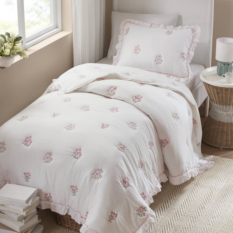 Mini ensemble de courtepointe Aglaia, Floral, Simple / Simple TG, Rose