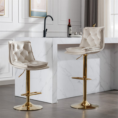 Deux tabourets de bar, tabouret de bar réglable en hauteur pour l'intérieur, tabouret de bar moderne pour la maison