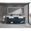 Miroir rectangulaire surdimensionné à DEL de 88 x 38 pouces, alliage d'aluminium et verre argenté sans cuivre, 1 pièce, miroir mural pour salle de bain, cadre noir, antibuée, intensité variable, incassable, capteur tactile à mémoire pour salle de sport et studio de danse