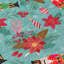 Tapis sarcelle Xhevrie bleu sarcelle lavable à la machine intérieur / extérieur-222033819
