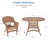 4 - Person Patio Dining Set with Round Table , Cushions Included-12655413-12638217