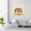 Joyeuses Pâques, œufs colorés, oiseaux traditionnels vibrants, printemps, impression murale-129970798