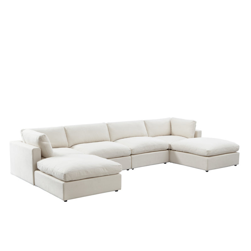 Judith Upholstered U-Shaped Sectional Symmetrical