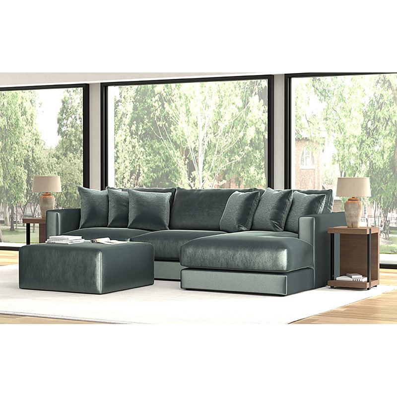 Ensemble de trois chaises rondes avec repose-pieds Rond