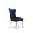 Dallas Parson Dining Room Chairs - Button Tufted Nailhead Trim Navy Blue Polyester Fabric Padded Chairs, Set of 2, Wirebrushed Bright Linen white-888517065