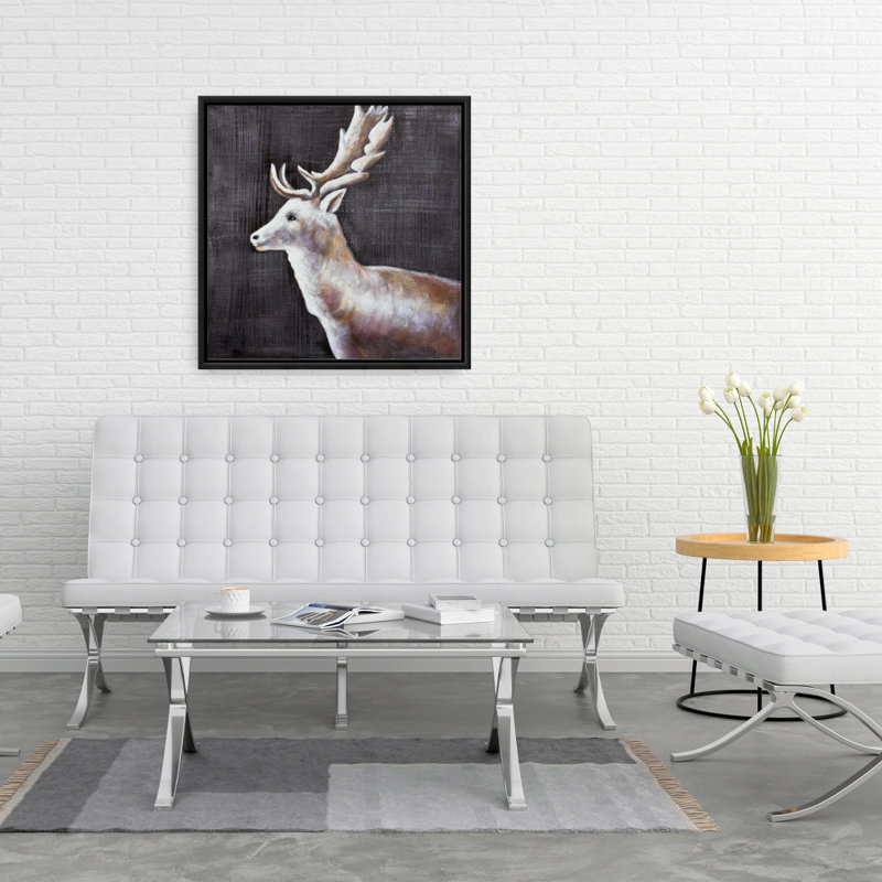 " Deer Profile View In The Dark "