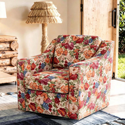 Upholstered Swivel Armchair