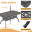 Cet ensemble de salle à manger en fonte d'aluminium toutes saisons comprend des chaises pivotantes et une table rectangulaire avec cadre noir-874791002-878045727