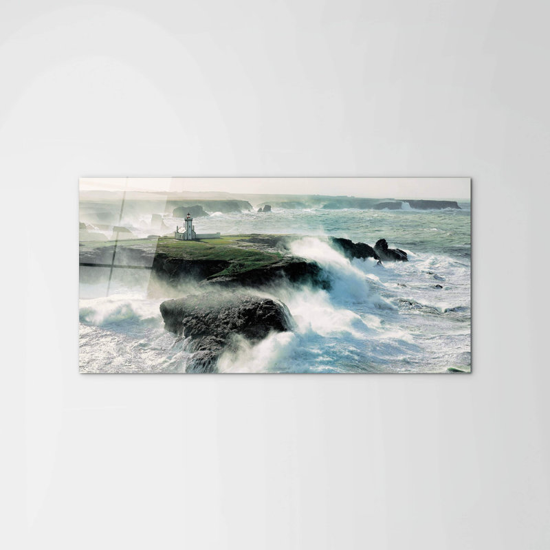 Cliff by Art Studio 50cm H x 100cm W High Quality Print on Frameless Panel, Lightweight, Ready to Hang