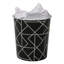 JVL Polypropylene WITH SILVER METAL TRIM ON TOP Decorative Bin