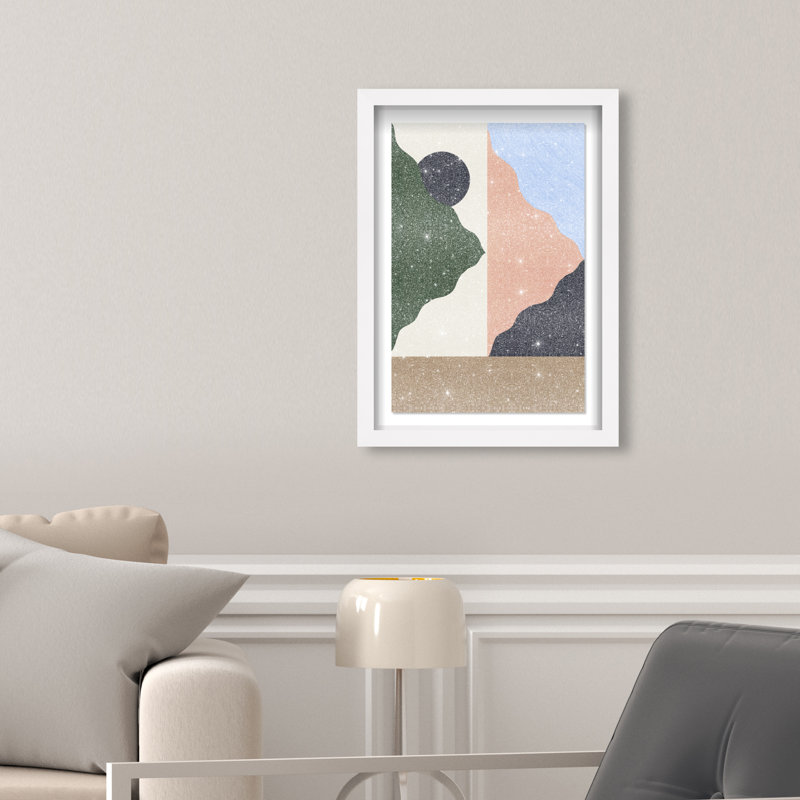 Peaking Mountains Print by Oliver Gal, 11.5"H x 16.5"W, White Shadowbox