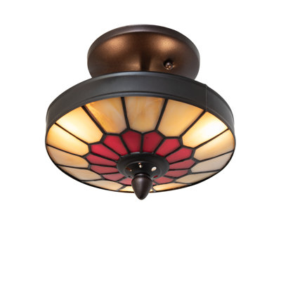 8" Wide Vincent Honeycomb Semi-Flushmount