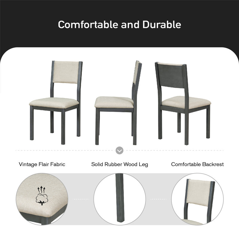 Ensemble repas L 58 po Ajete, Gris