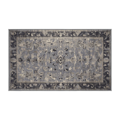 Tapis gris lavable à la machine