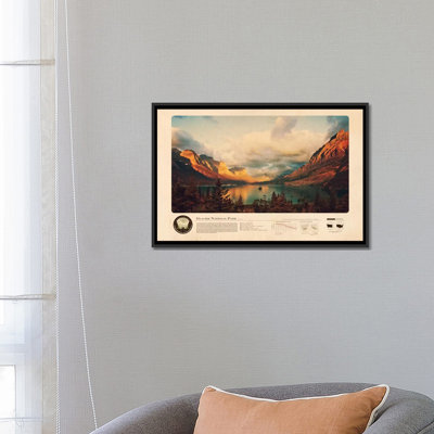 «Glacier National Park» par 2046 Design - estampe numérique sur toile tendue avec châssis