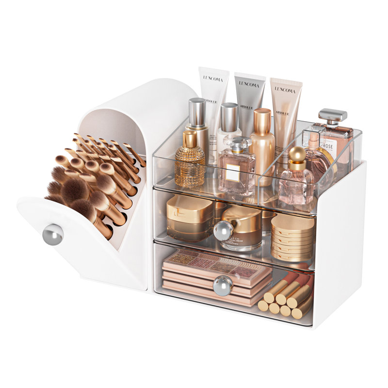 Organisateur de maquillage, blanc, Makeup Cosmetic Organizer,White