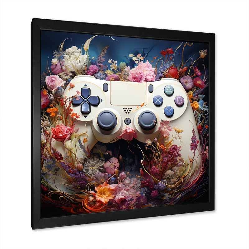 Bloom - Jeux vidéo - Art mural, Noir, H 30 po x l 30 po