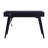 Mid-Century Modern 45" Solid Wood Home Office Writing Desk with Linen-Inset Storage Drawers,  Black-1194566696