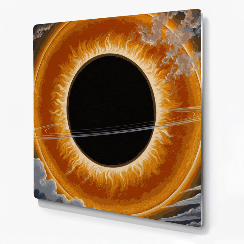 Space Venus transit Brown Metal Wall Art