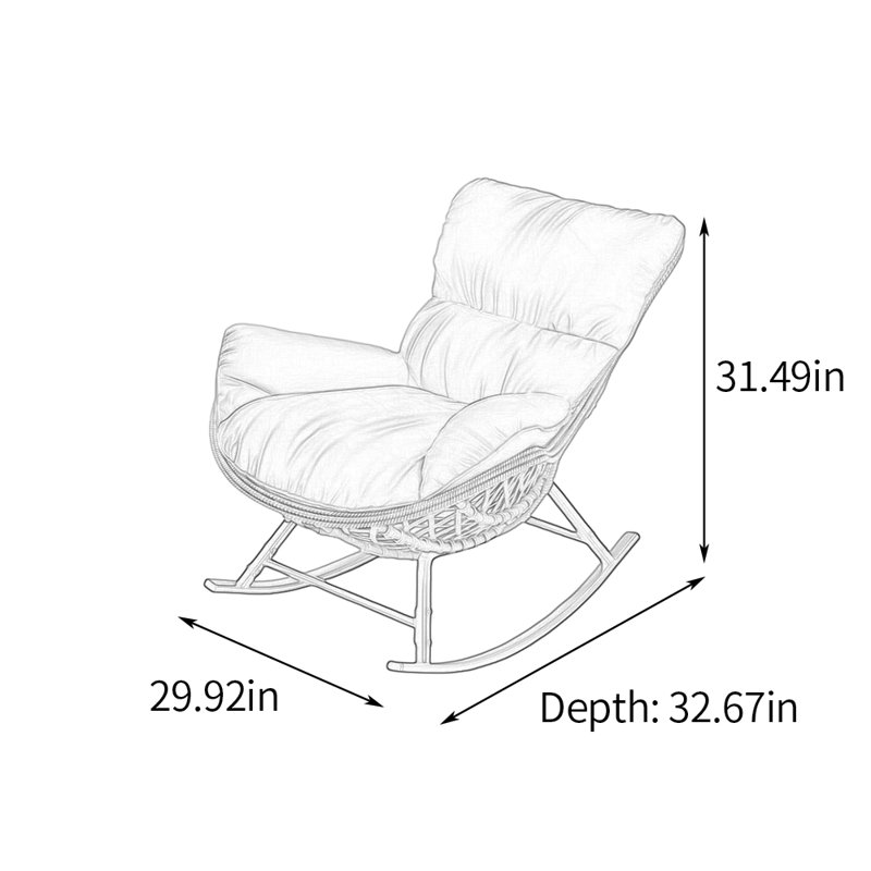 Chaise berçante décontractée Home, Café