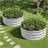 2PCS 32.08"*11.4" Tall Round Raised Garedn Bed,Metal Raised Beds For Vegetables, Outdoor Garden Raised Planter Box, Backyard Patio Planter Raised Beds For Flowers, Herbs, Fruits Silver-1841848455-1841848450-1841848453