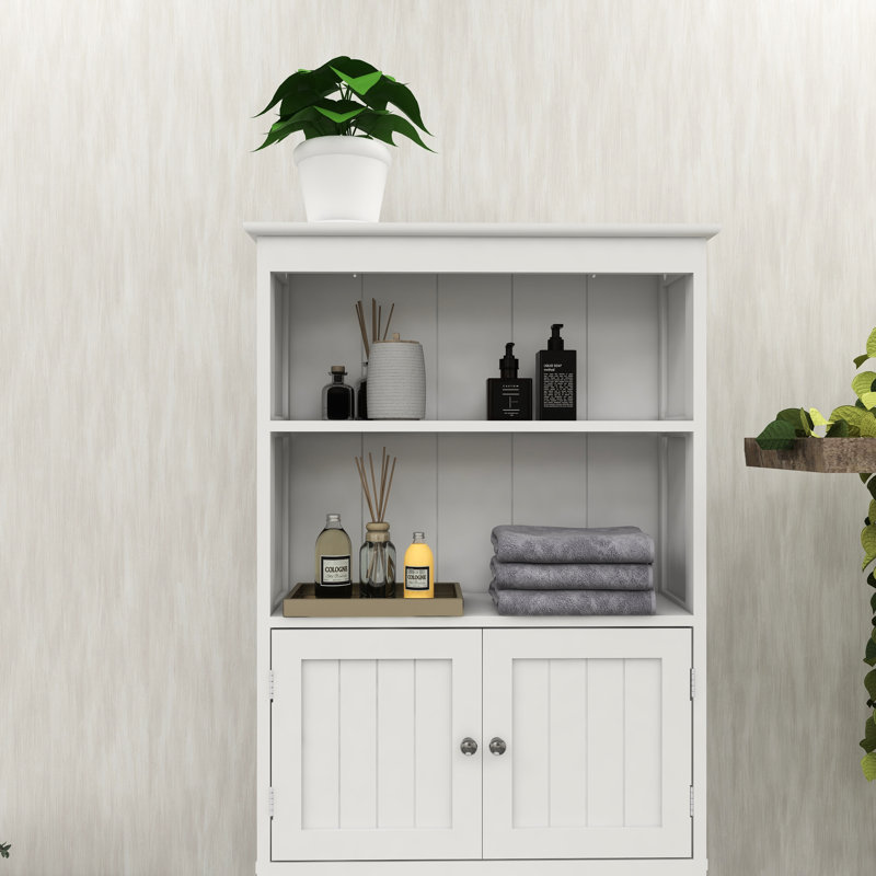 Armoire de salle de bain avec 2 portes et 2 étagères