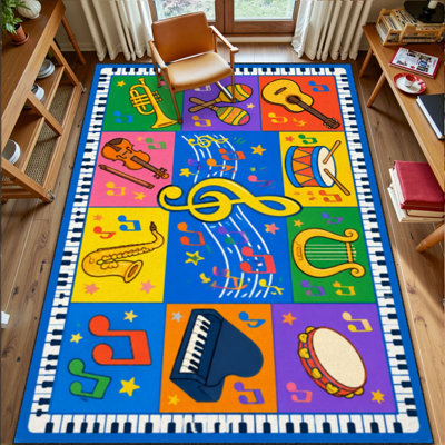 Faux Fur Abstract Rug