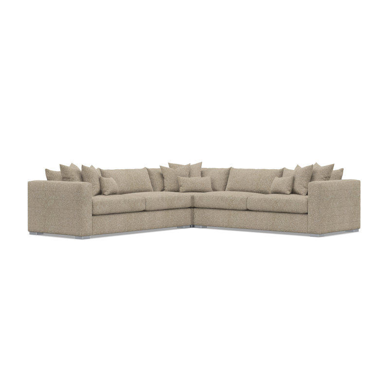 Sectional, Tan Polyester