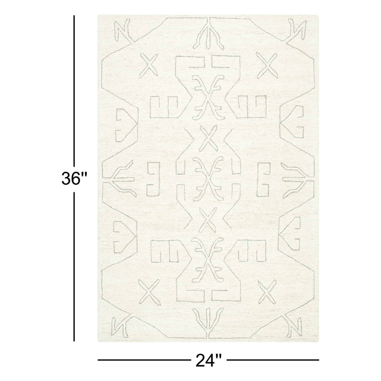 Milada Hand-Tufted Geometric Rug, Rectangle 2' x 3'