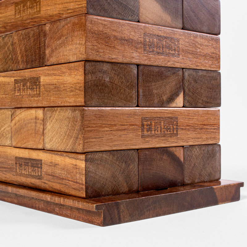 Acacia Woodlander Mountain Blocks, H 11,40 po x l 3,54 po x P 3,54 po