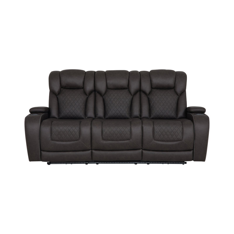 Canapé en microfibre gris foncé Wendell