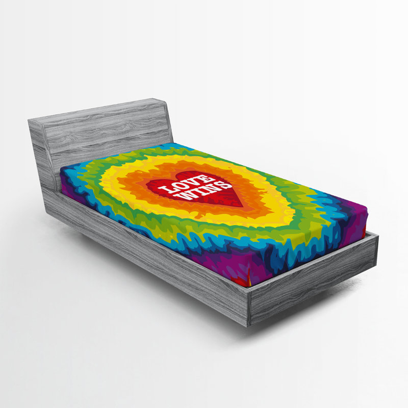 Multicolore drap-housse Ambesonne Pride, Ensemble de draps pour taille de lit simple TG