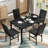 4-Person Dining Table And Chair Set, Dining Table And Chair 5-Piece Set, Diamond Leather Seats For Dining Room,-1638086765