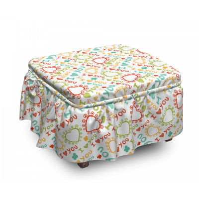 Box Cushion Ottoman Slipcover