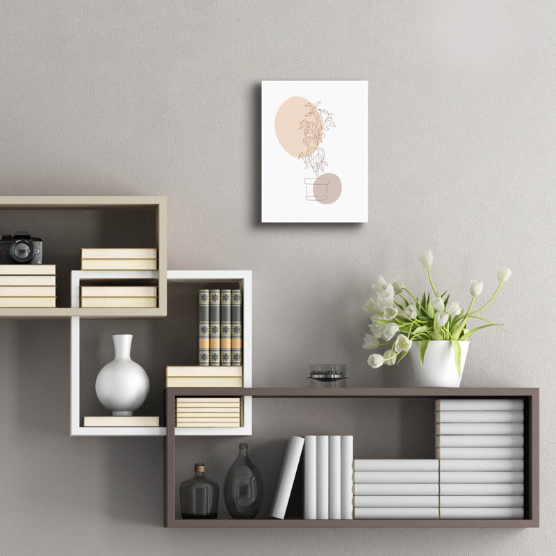 «Abstract Minimal Flourish Pot» par Sabrina Balbuena, H 16 po x l 12 po x P 0,13 po