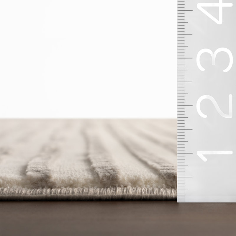  Saphielle Abstract Washable Area Rug, Rectangle 3'6" x 5'