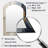 Abstract Cityscape II - Abstract Collages Arch Wall Mirror, Modern Asymmetrical Decorative Mirror, Printed Metal Art-1819250971