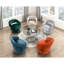 Fauteuil d'appoint luxueux en velours gris avec fonction pivotante, velours massif à 360 degrés, bois