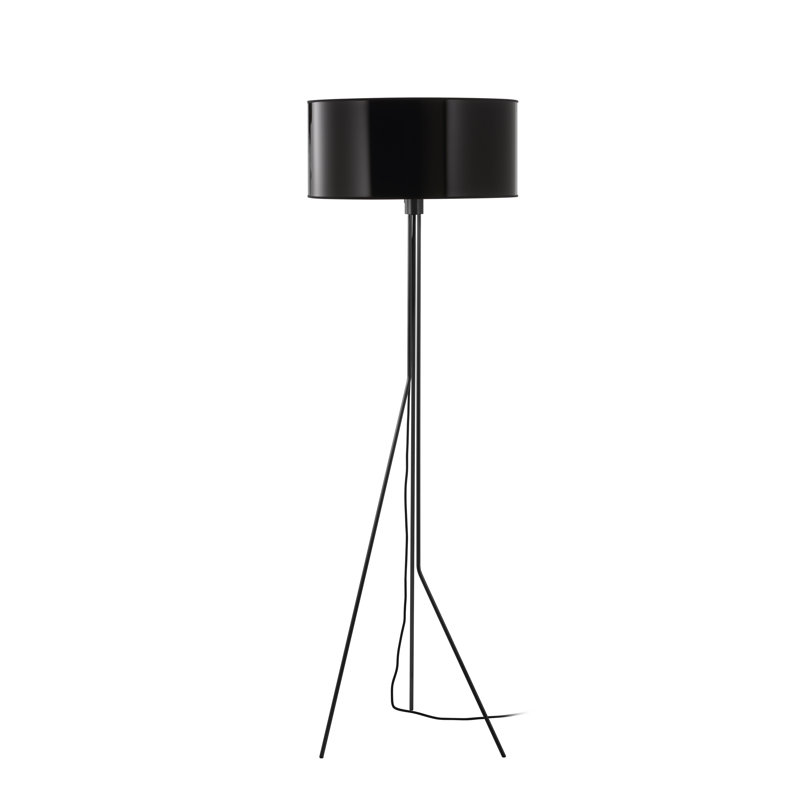 Drum Lamp Shade ( Screw On ), 22.5cm H x 50cm W x 50cm D, Black