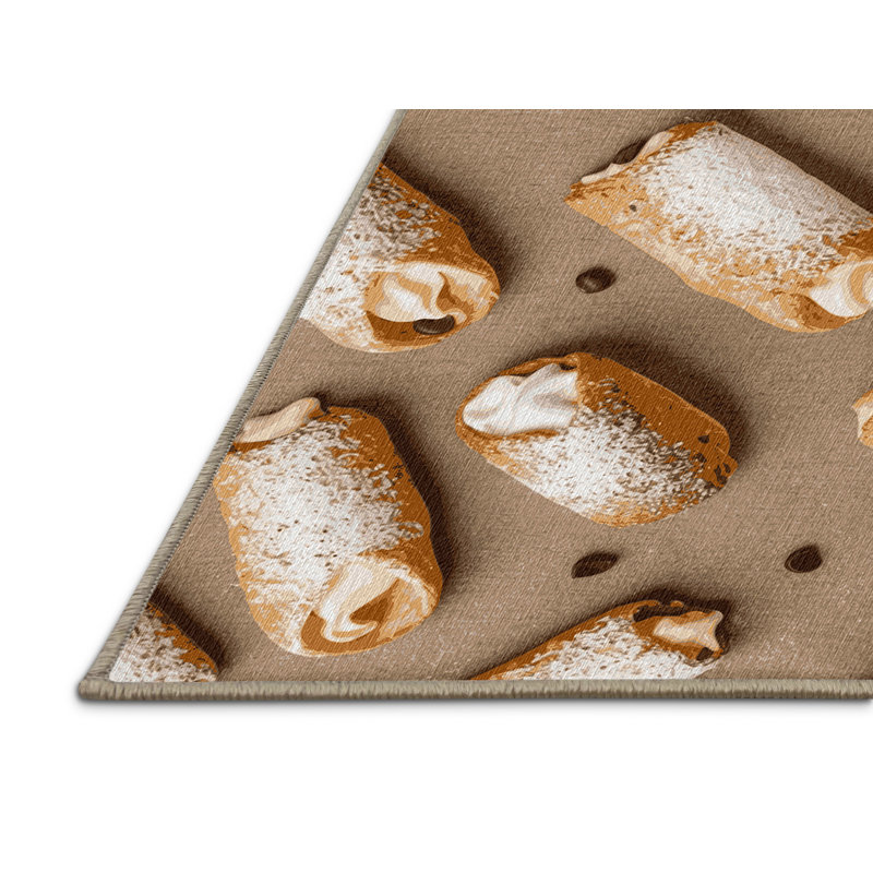  Tapis lavable Cannoli Desserts, Carré 3 pi
