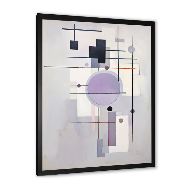 «Jaival», mauve, «Transcendent Geometries II» - imprimé, Cadre photo noir, H 32 po x l 16 po x P 1 po