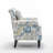Vintage Floral Upholstered Armchair With Rolled Arms And Wooden Legs(Set Of 2)-869645623