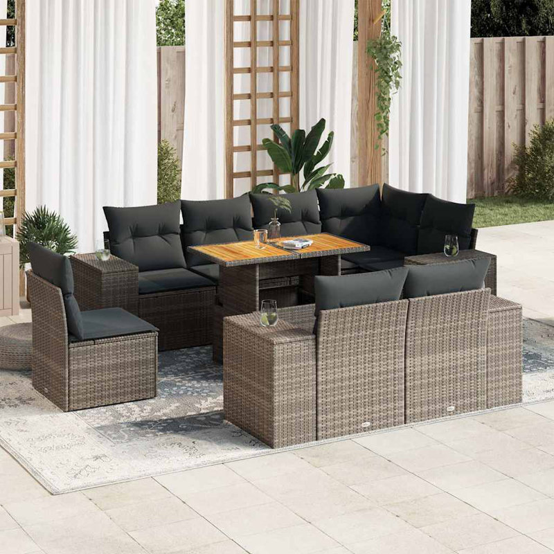 Garden Sofa Set Grey