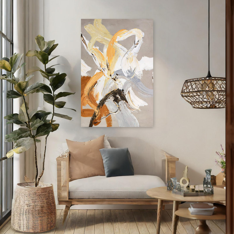 Go Ahead, art contemporain abstrait, H 48 po x l 32 po
