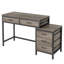 Bureau, table d'écriture, bureau d'ordinateur avec armoire à tiroirs-1405501572
