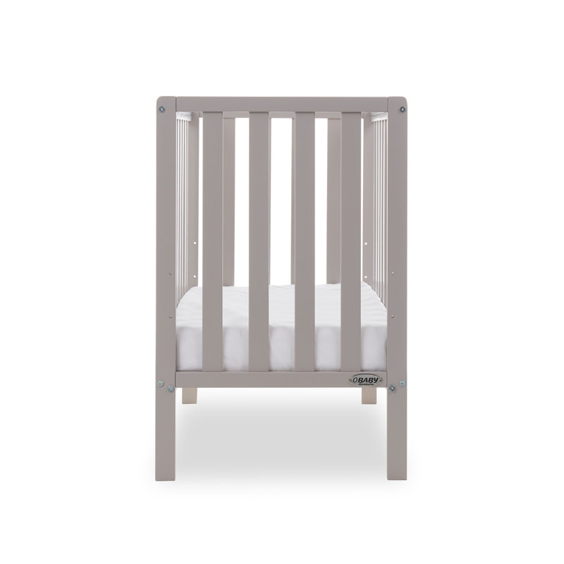 Bantam Space Saver Cot with Fibre Mattress, Warm Grey