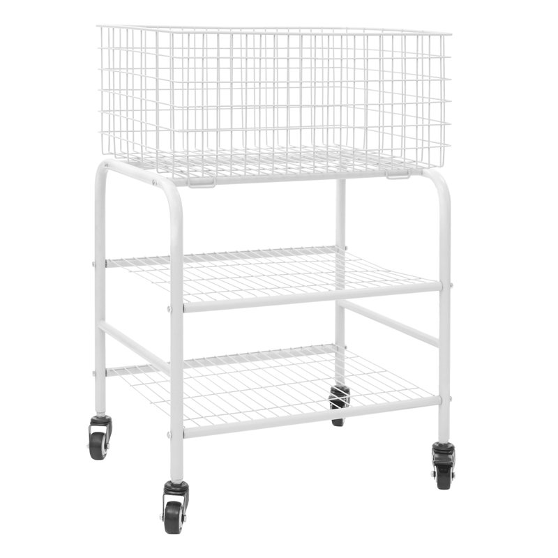 3 Tiers-Garment Storage Cart, White