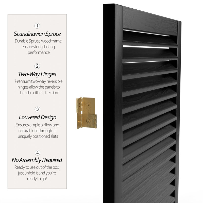 Cloison pliante Sanson, 3, Noir