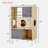 Modern Cat Bookcase Cat Tree Shelves With Storage Shelves And 2 Cabinets